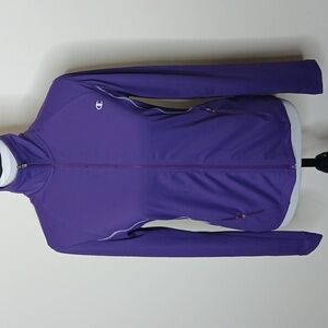 Champion purple athletic zip up sweater size small